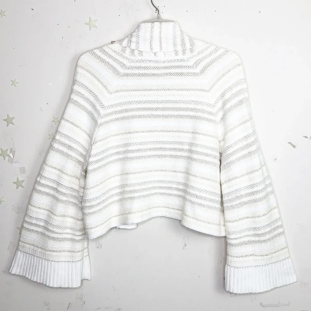 Anthropologie small Moth Mahalia beige knit kimono cardigan sweater